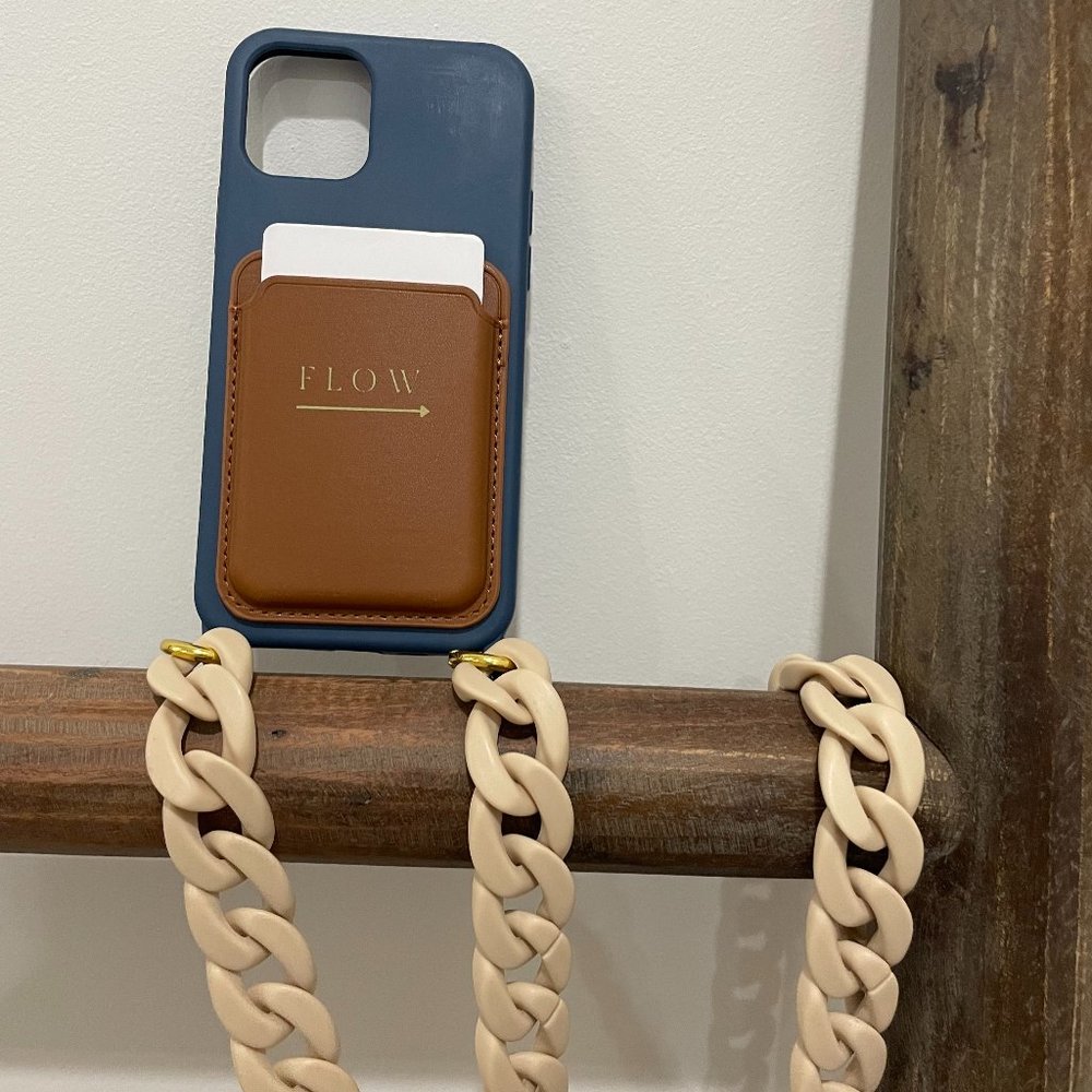 iPhone 12 Leather Case + Phone Chain + Leather Card Holder